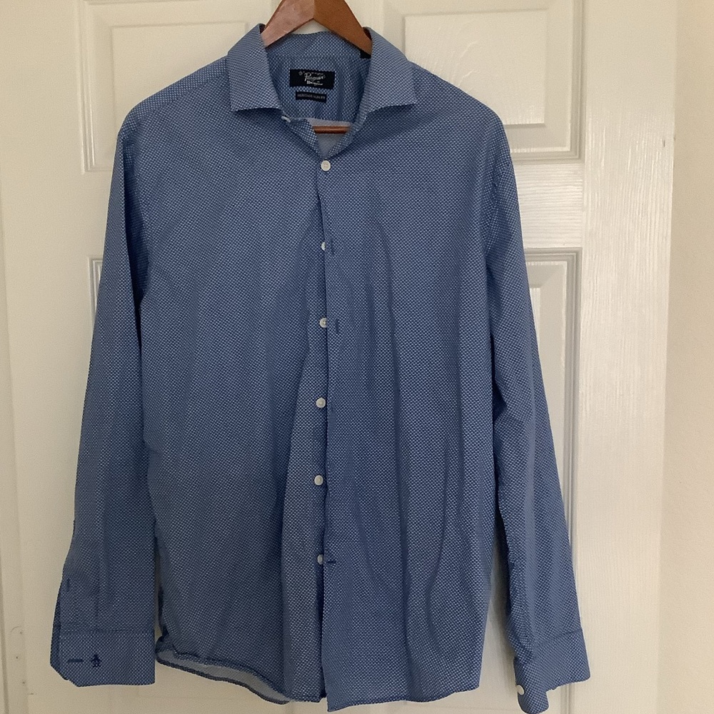 Original Penguin Men’s Long Sleeve Button Down Dress Shirt Cotton 16 1/2 Neck